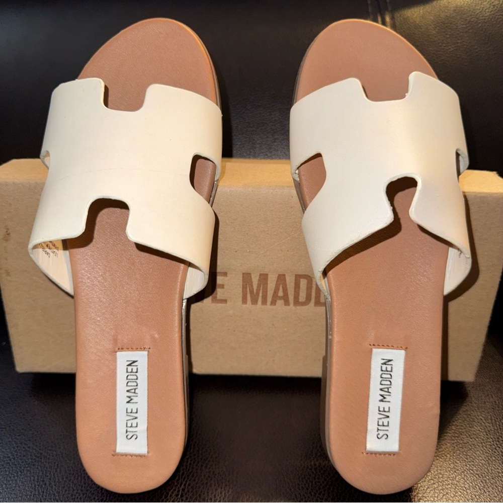 Steve Madden Women's Dariella Slide Sandal white size 8M new in the box - Picture 5 of 6